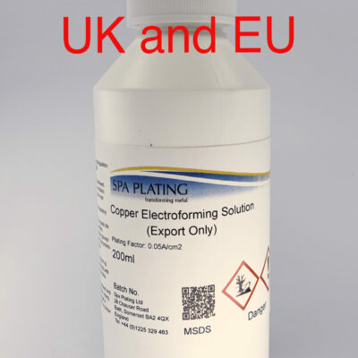 copper electroforming solution export only