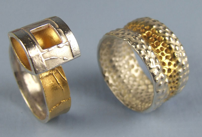 Gold pen plated rings