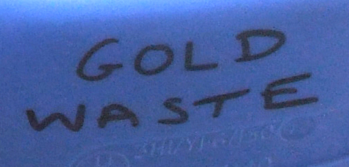 Gold waste label